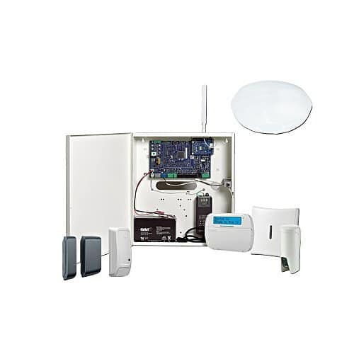 DSC HS3032-NAKIT1 PowerSeries Pro Alarm Control Panel Kit, Includes HS3032BASE with HSC3010C Cabinet, HS2LCDPRO Keypad, SD-15W Siren and RJ45 Telephone Jack