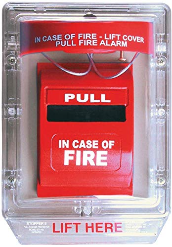Safety Technology International, Inc. STI-1100 Stopper II with Horn, Flush Mount, Protective Polycarbonate Cover , Red