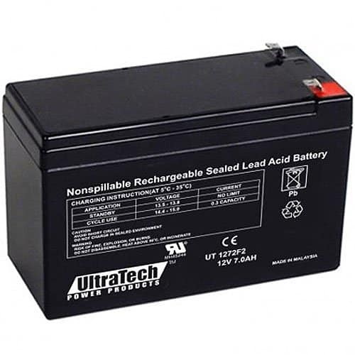 UltraTech IM-1272F2 12V 7AH Sealed Lead Acid Battery F2