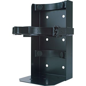 Black metal bracket on a white background