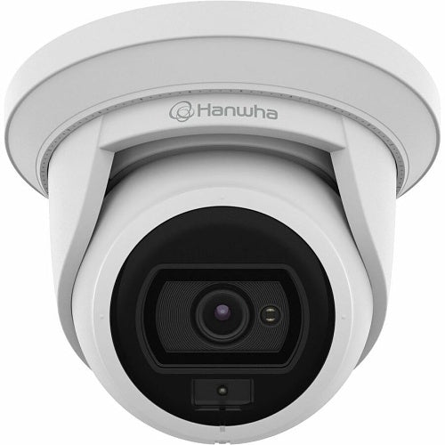Hanwha ANE-L7012L Wisenet A Series 4MP Super-Compact White Light Flateye Camera, 3mm Lens, IP66, IK10