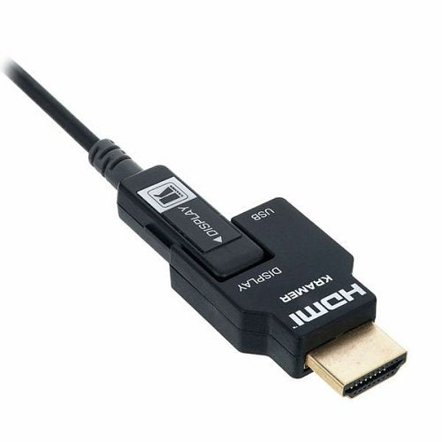 Kramer 97-0416050 CP-AOCH/60-50 Active Optical 4K Pluggable HDMI Cable, Plenum Rated, 50' (15.24m)