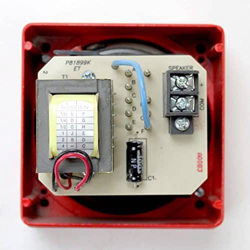 Eaton ET-1010-R ET-1010 Vandal Resistant Speaker, Surface Mount, Wall/Ceiling, 25/70V, Indoor or Outdoor, Red