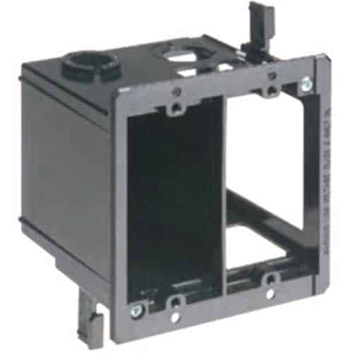 Arlington LVDR2 Power and Low Voltage Box for Existing Construction, 2-Gang, Black