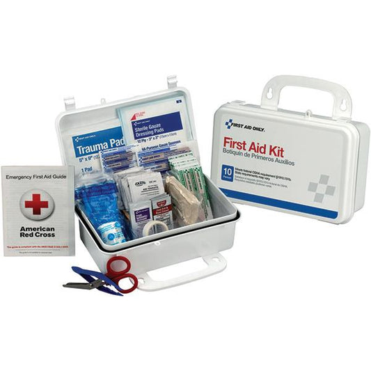 10-Person, 57-Piece, First Aid Kit, Plastic