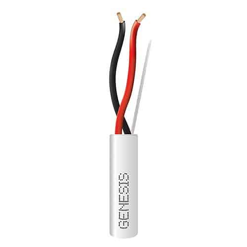 Genesis 54735501 16/2 Stranded Riser Audacious Speaker Cable, Unshielded, CMR, FT4, Sunlight Resistant, CL2R, 500' (152.4 m), REELEX Pull Box, White (Replaces 54735540)