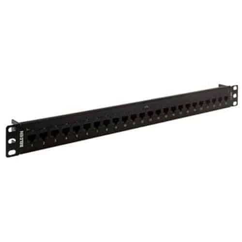 Belden AX103253 CAT6 Plus KeyConnect Patch Panel, 24-Port, 1U, Black