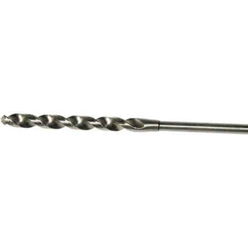Metal drill bit on a white background