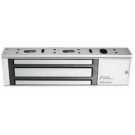 Alarm Controls 1200S Single Door Magnetic Lock, 1200 lb, Clear Anodized