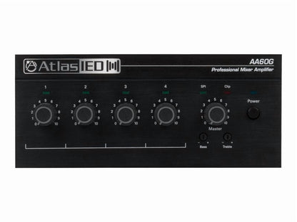 AtlasIED AA60G 4-Input, 60-Watt Mixer Amplifier with Global Power Supply