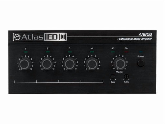 AtlasIED AA60G 4-Input, 60-Watt Mixer Amplifier with Global Power Supply