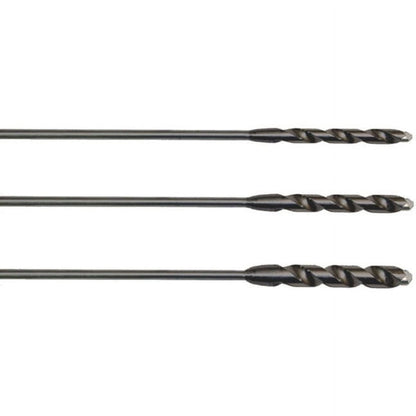set of 3 drill bits on a white background