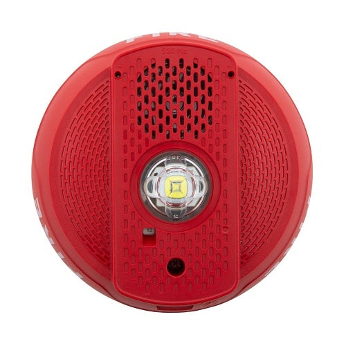 System Sensor PC2RLED-LF Ceiling Mount Strobe Sounder, Low-Frequency, Red