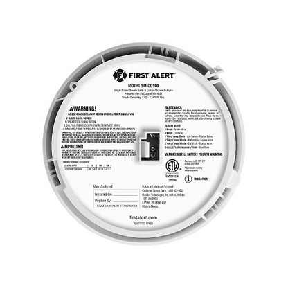 BRK SMICO100 Battery-Operated 2-in-1 Smoke and Carbon Monoxide Alarm