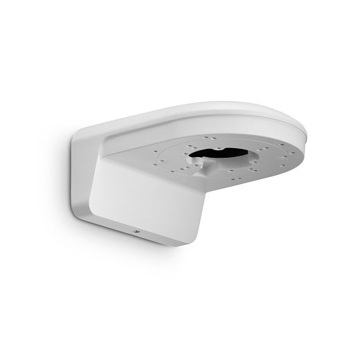 White security camera wall mount on a white background