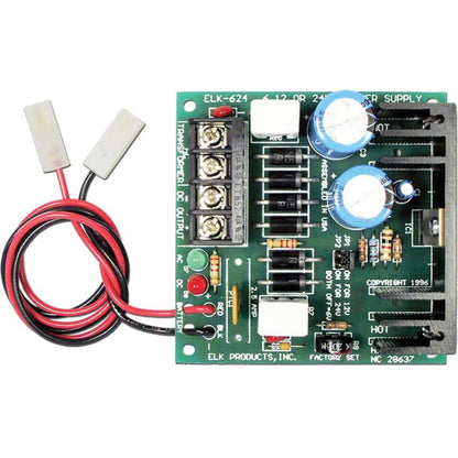 Electronic control board with wiring on a white background