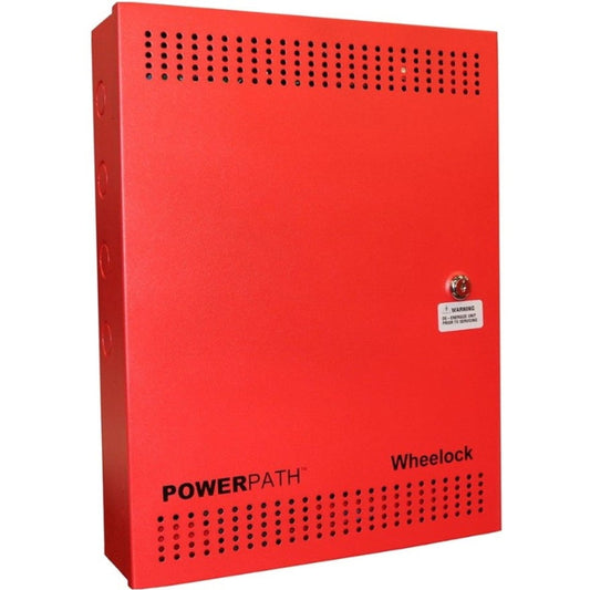 Eaton PS-8-LP PowerPATH Power Supply, NAC Power Supply, 8A, Low Profile Cabinet, up to 7A Battery, 120V, Red