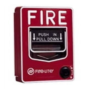 Fire-Lite BG-12LOB Dual-Action Pull Station with SPST N/O Switch, Key Lock, Outdoor Use