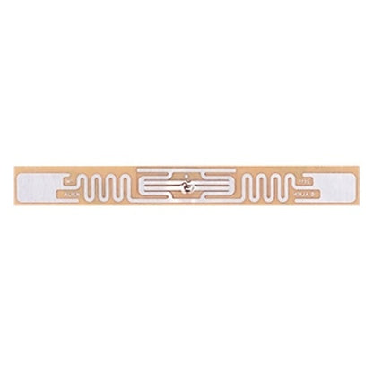 A flat rectangular electronic circuit board component with gold copper traces and white pads, featuring the text 'AKLA 2' on the ends, shown on a plain white background.