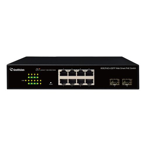 GeoVision GV-APOE081C 8-Port Gigabit 802.3at Easy Web Smart PoE Switch