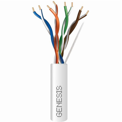 Genesis 63611101 Cat 6 Networking Cable, Plenum, White