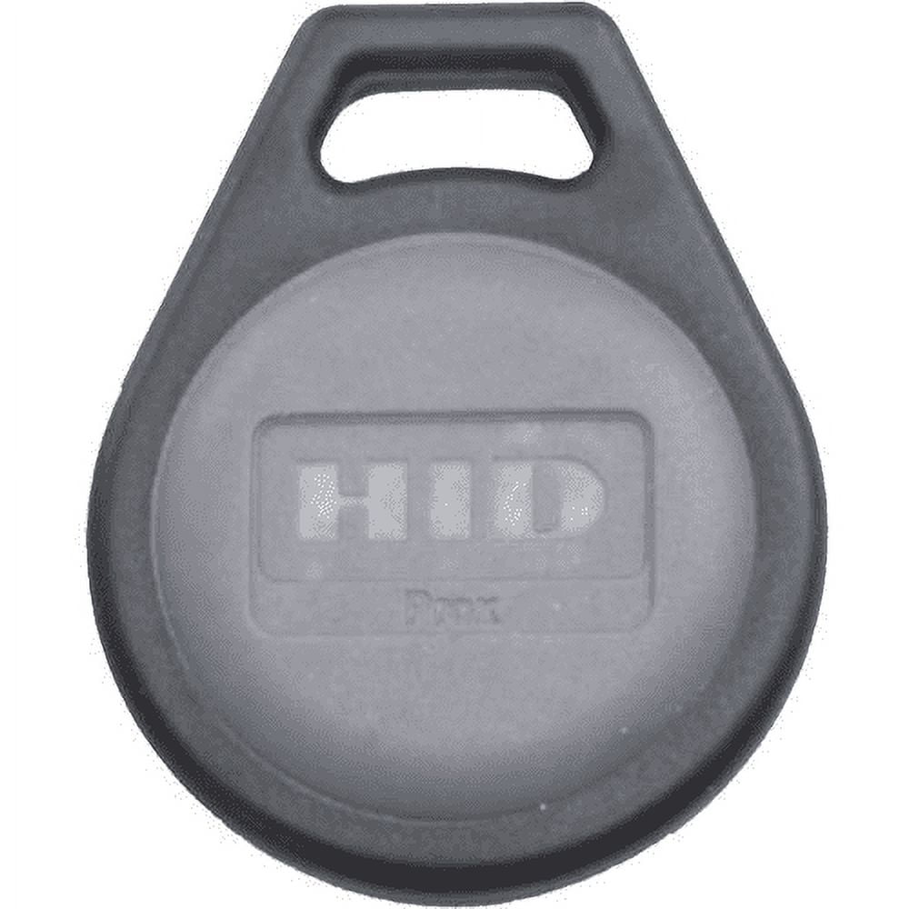 Black key fob with HID logo on a white background