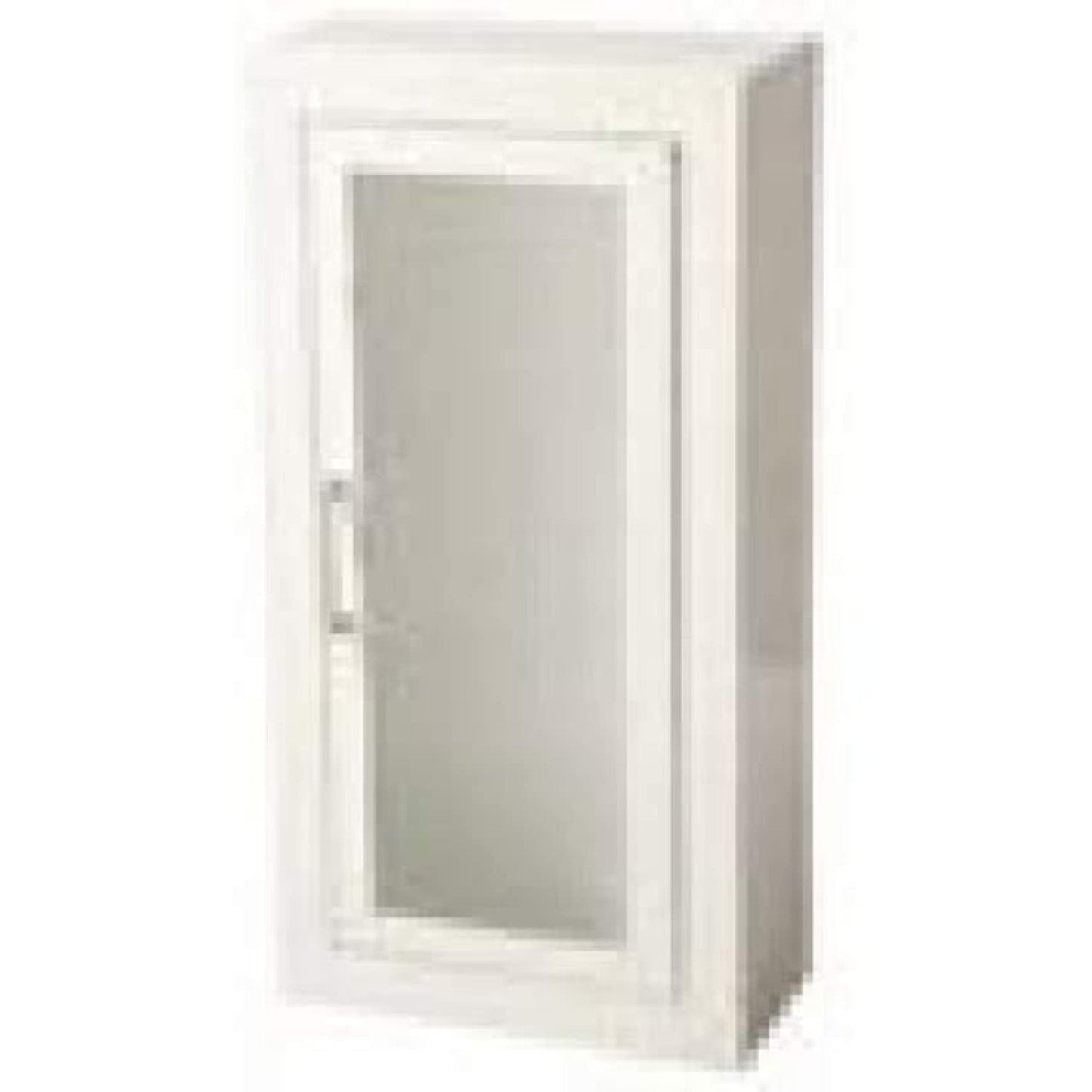 JL Industries 1017F10 Ambassador Fire Extinguisher Cabinet-Full Glazing Door-Primed Steel-Semi Recessed-3in Round Edge