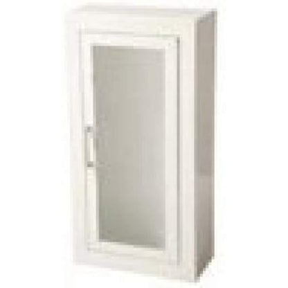 JL Industries 1017F10 Ambassador Fire Extinguisher Cabinet-Full Glazing Door-Primed Steel-Semi Recessed-3in Round Edge