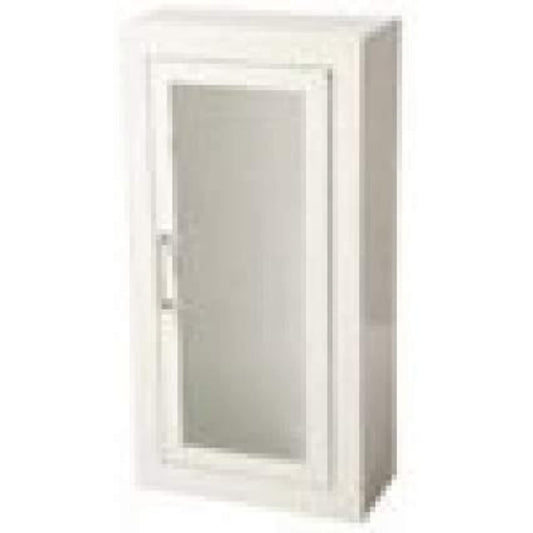 JL Industries 1017F10 Ambassador Fire Extinguisher Cabinet-Full Glazing Door-Primed Steel-Semi Recessed-3in Round Edge
