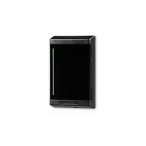 Black electronic device on a white background
