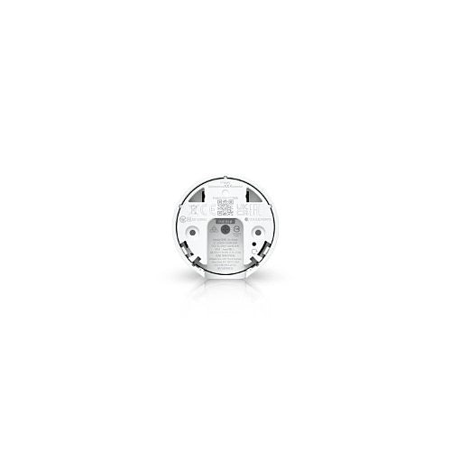 White smoke detector on a white background