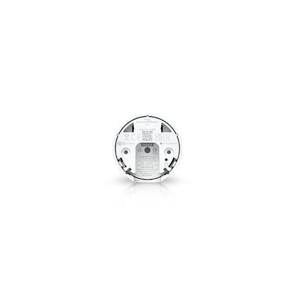 White smoke detector on a white background