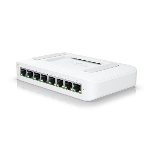 White network switch on a white background