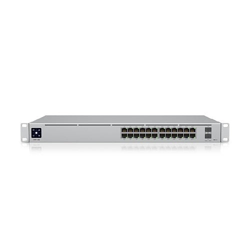 Ubiquiti USW-PRO-24-POE 24-Port Pro 24 PoE Layer 3 Switch with PoE++ Output, Silver