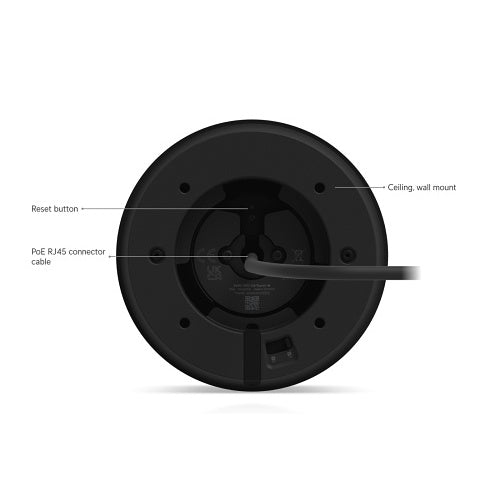 Ubiquiti UVC-G6-TURRET-B G6 PoE Turret IP Camera, 4K All-Weather with 1/1.8" 8MP Sensor, Multi-TOPS AI Engine, and 3-Axis Adjustment, Black
