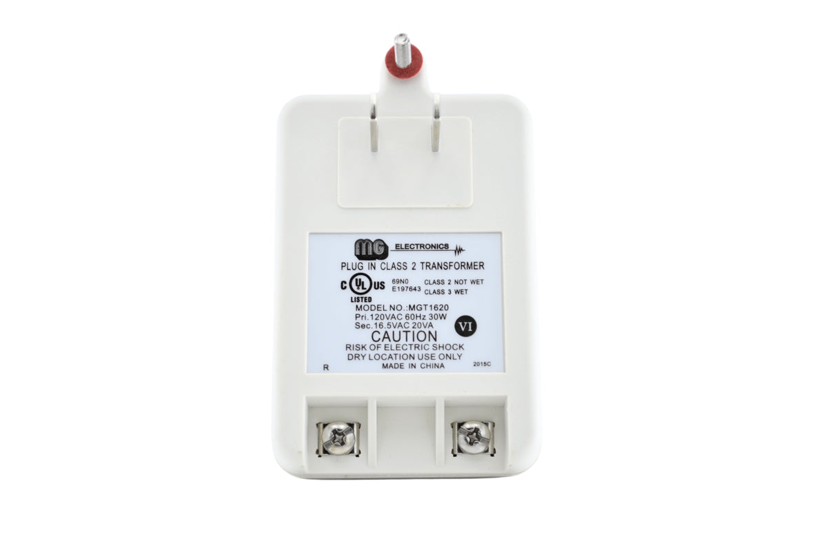 MG Electronics MGT-1620 16.5 VAC 20VA Class II Power Supply with Screw ...