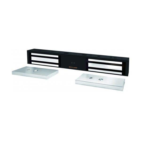 Seco-Larm E-941DB-1K2P 1200lb Double Door Maglock with Bond Sensor and LED - Black