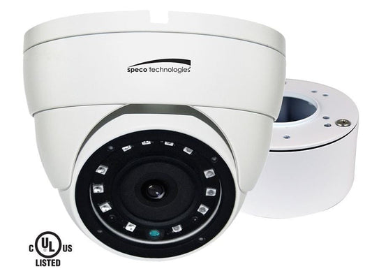 Speco VLDT4W 2MP HD-TVI Outdoor IR Turret Camera, 3.6mm Lens, White
