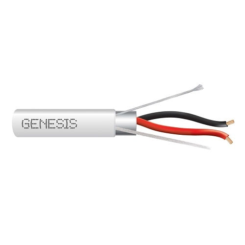 Genesis 32145012 18/2 Stranded Shielded Cable, Plenum, CMP, FT6, 500' (152.4 m) Reel, Natural