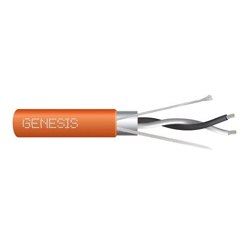 Cable with 'Genesis' branding on an orange jacket against a white background