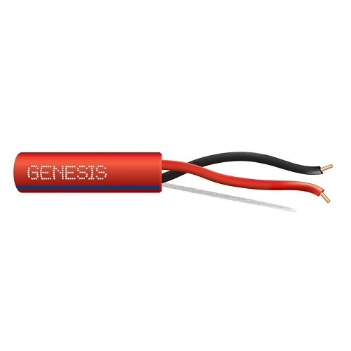 Genesis 4506104B 18/2 Solid Unshielded Fire Alarm Cable, Plenum, FPLP, 1000' (304.8 m) Reel, Re