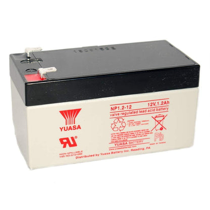 Yuasa NP1.2-12 12V, 1.2Ah Rechargeable SLA Battery, Terminals
