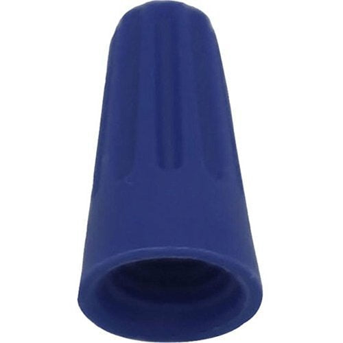 Blue wire nut on a white background