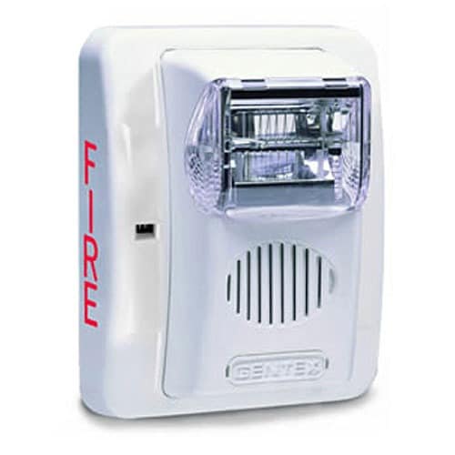 Gentex GEC3-24WW Commander Series Selectable Candela Evacuation Horn Strobe, 24VDC, White