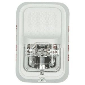 System Sensor SGWLED Series Compact Wall Strobe with LED, FIRE Label, White