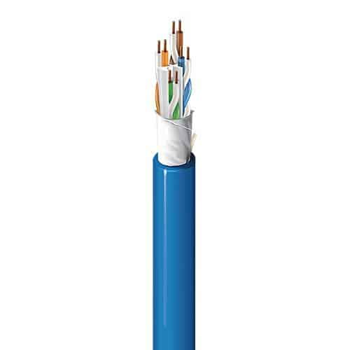 Belden 10GXS13 0101000 10GXS CAT6A Enhanced Plenum Cable, 23/4 Solid BC, Unshielded, UTP, LP, CMP, FT6, 1000' (304.8m) Reel, Black