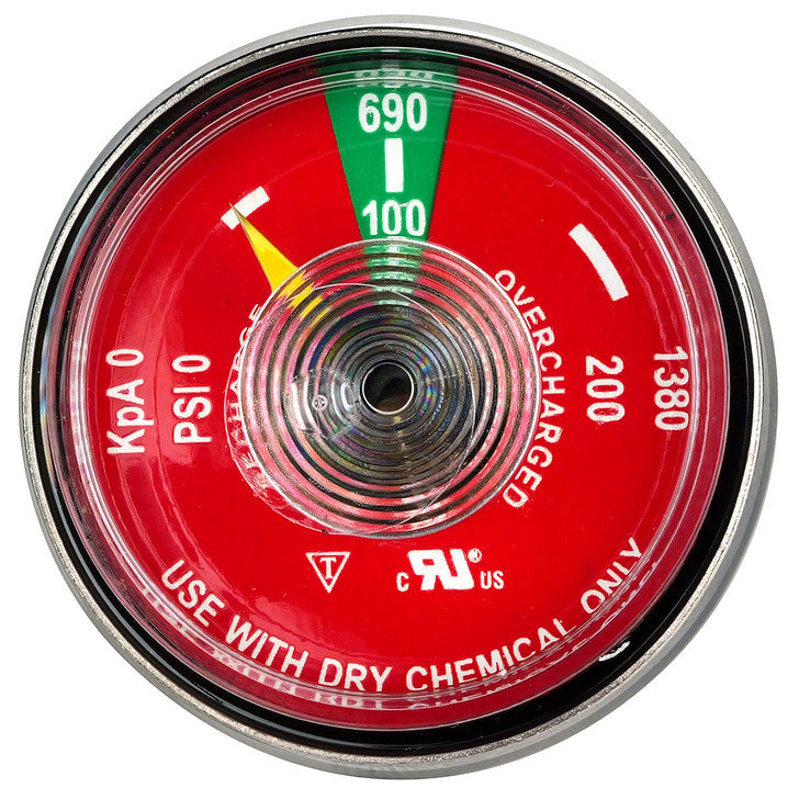 UL Listed 100 PSI Dry Chemical Gauge pack of 5 image 0