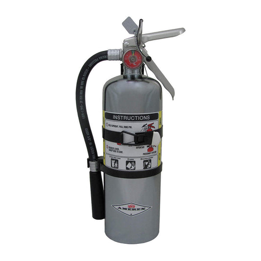 Amerex B500TC, 5lb ABC Dry Chemical Class A B C Chrome Fire Extinguisher
