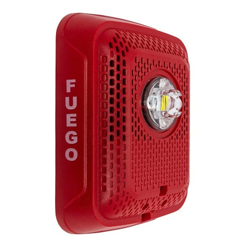 System Sensor SPSRLED-SP L-Series Indoor Speaker Wall-Mounted LED Strobe, "FUEGO", Red