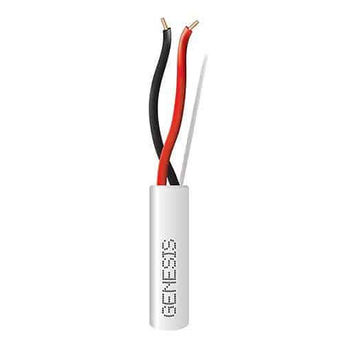 Genesis 45111001 16/2 Solid Plenum Fire Alarm Cable, Unshielded, FPLP, CL3P, FT6, 1000' (304.8m), Reel, White